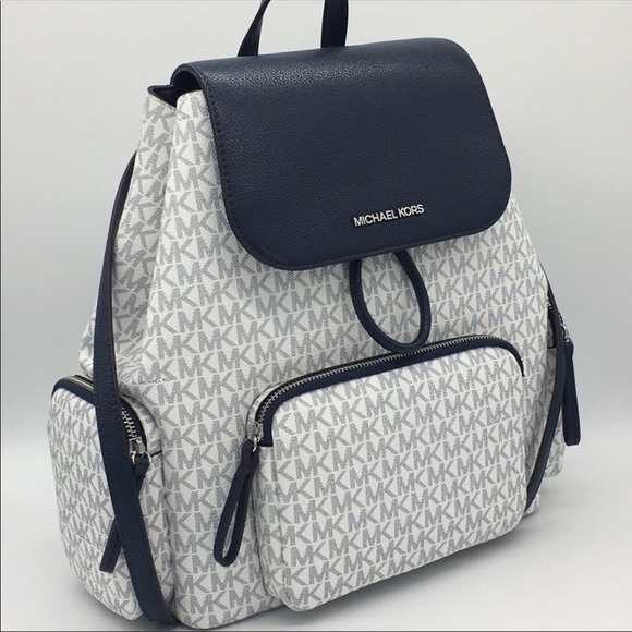 MICHAEL KORS ABBEY LG CARGO BACKPACK OPWHT MULTI - Picture 6 of 8